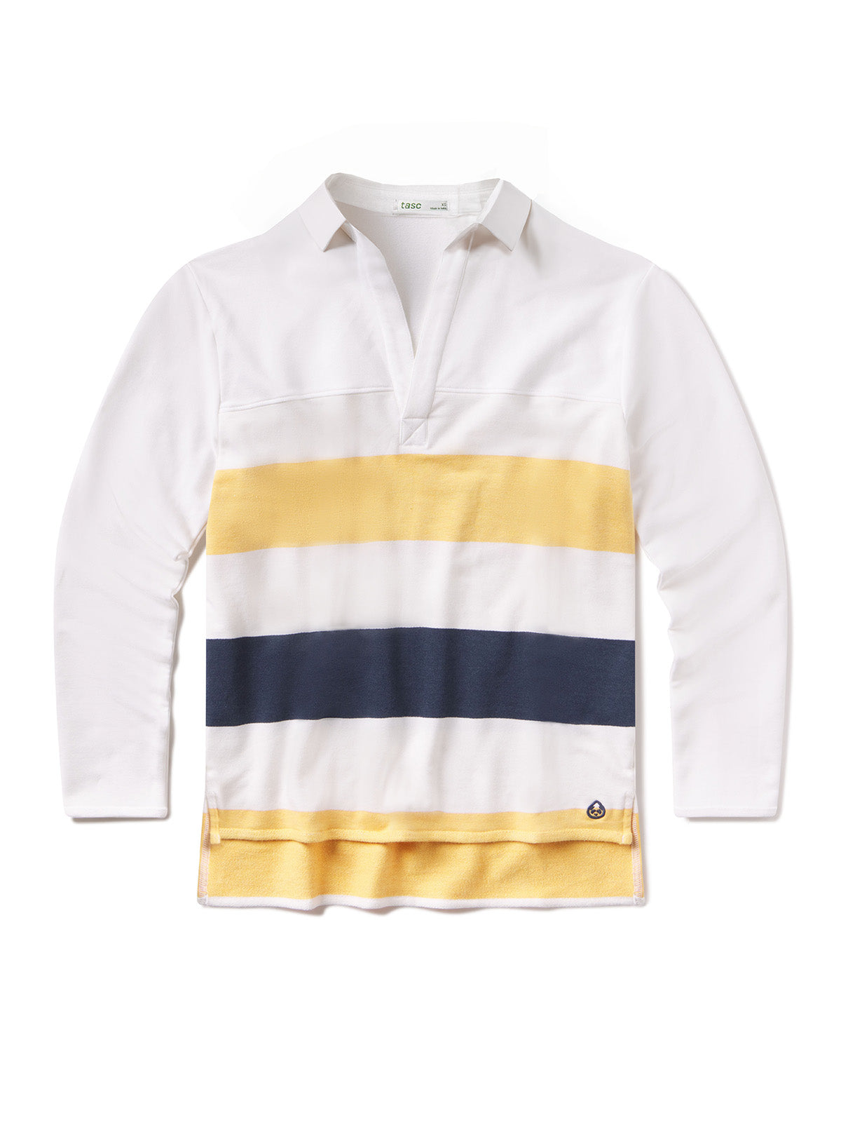 tasc Performance French Terry Polo Sweatshirt - Stripe