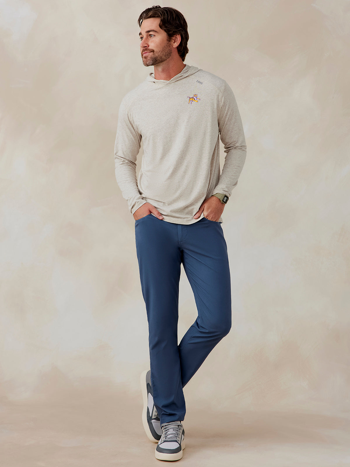 tasc Performance Carrollton Lightweight Hoodie - Oatmeal Heather