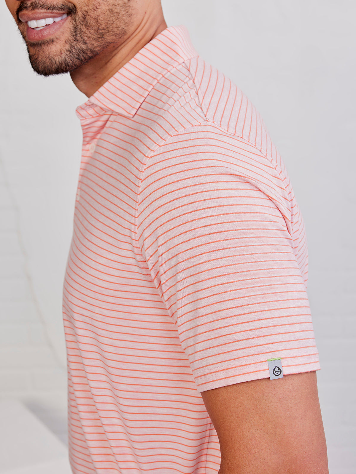 tasc Performance Cloud Polo - Pink Grapefruit Heather/Hibiscus