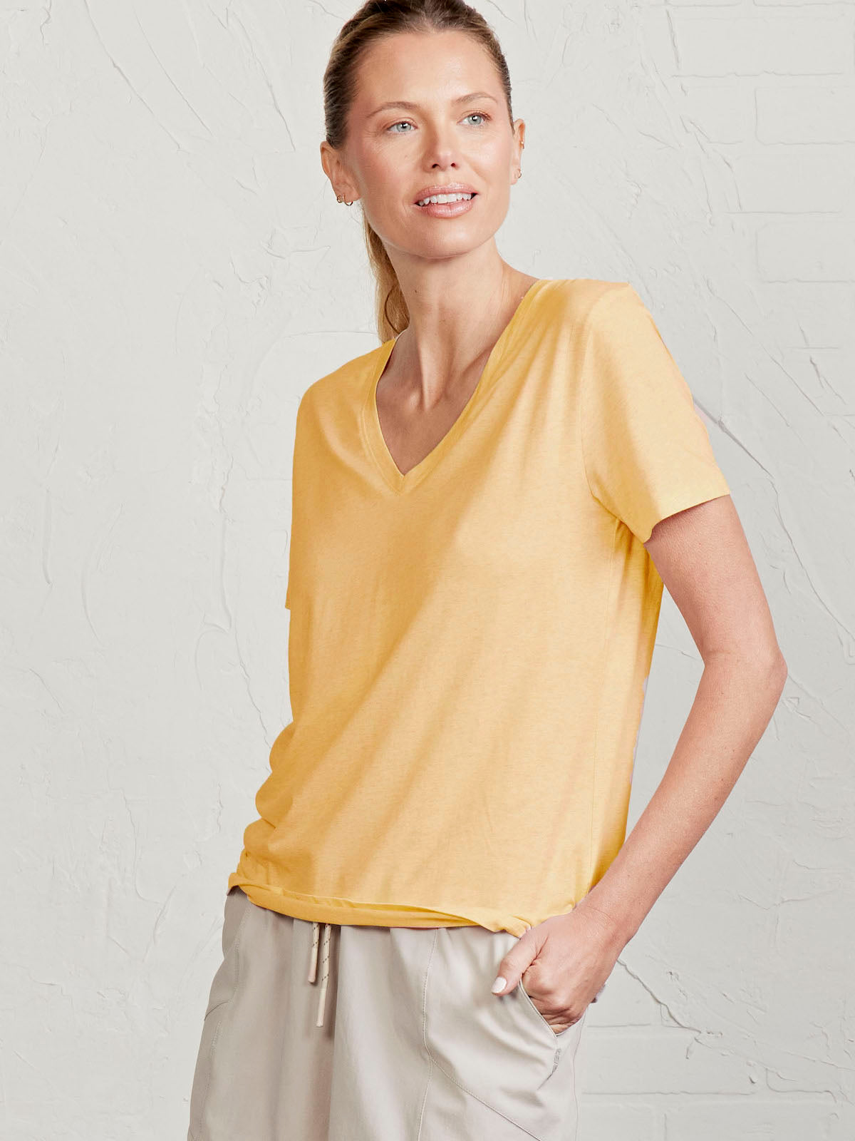 tasc Performance All Day V-Neck T-Shirt - Sun Heather