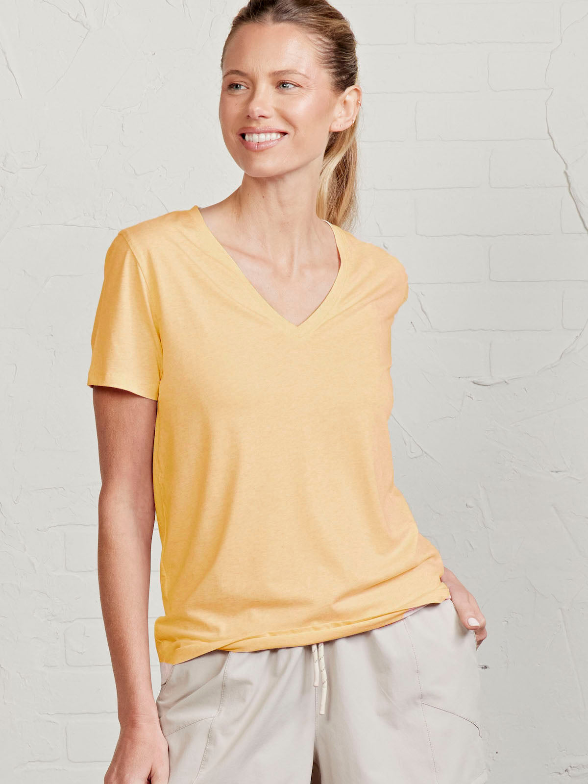 tasc Performance All Day V-Neck T-Shirt - Sun Heather