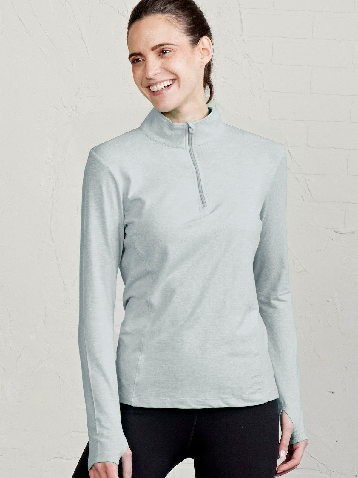 tasc Performance Recess Quarter Zip - Perfect Gray Heather