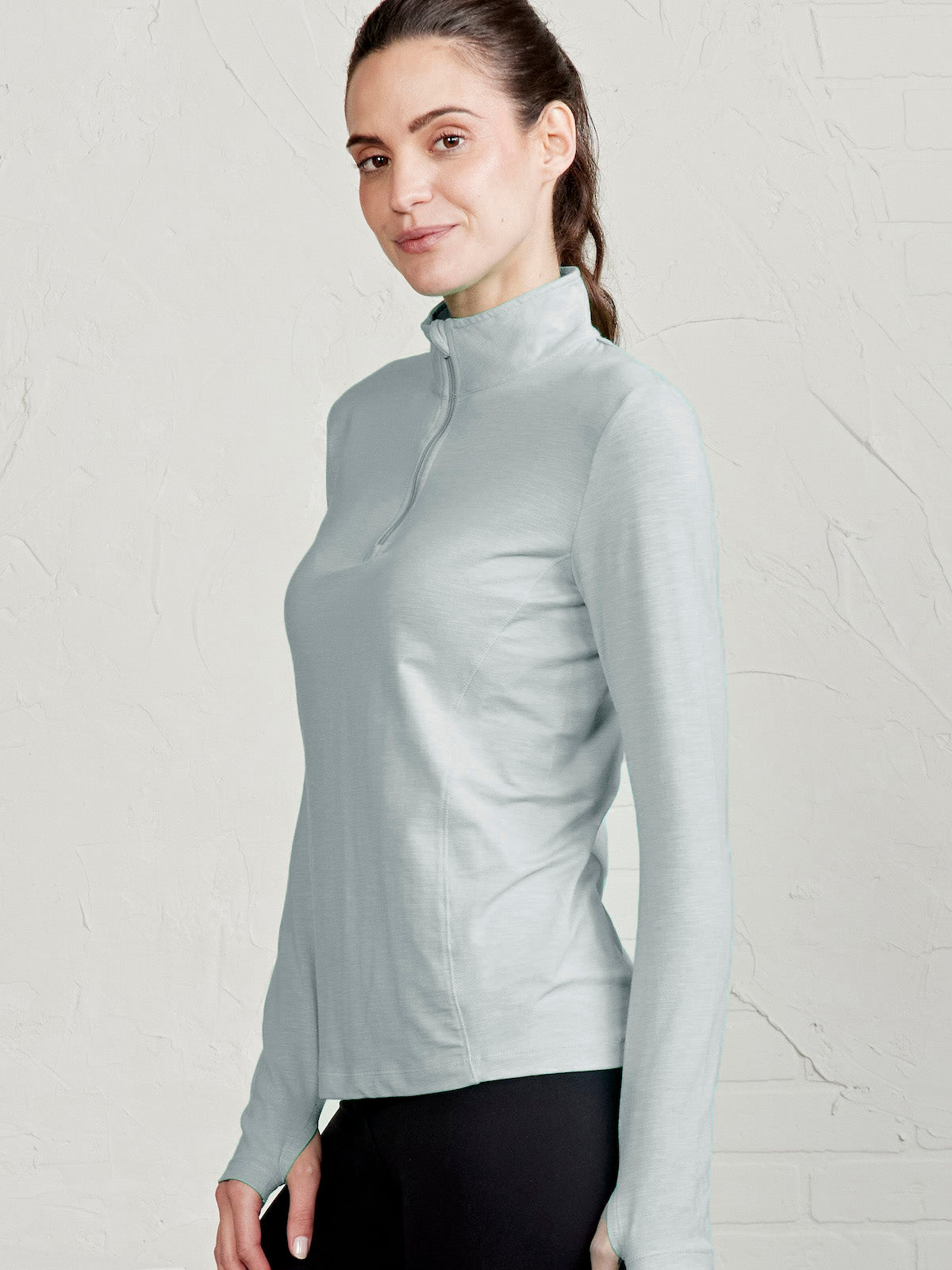 tasc Performance Recess Quarter Zip - Perfect Gray Heather