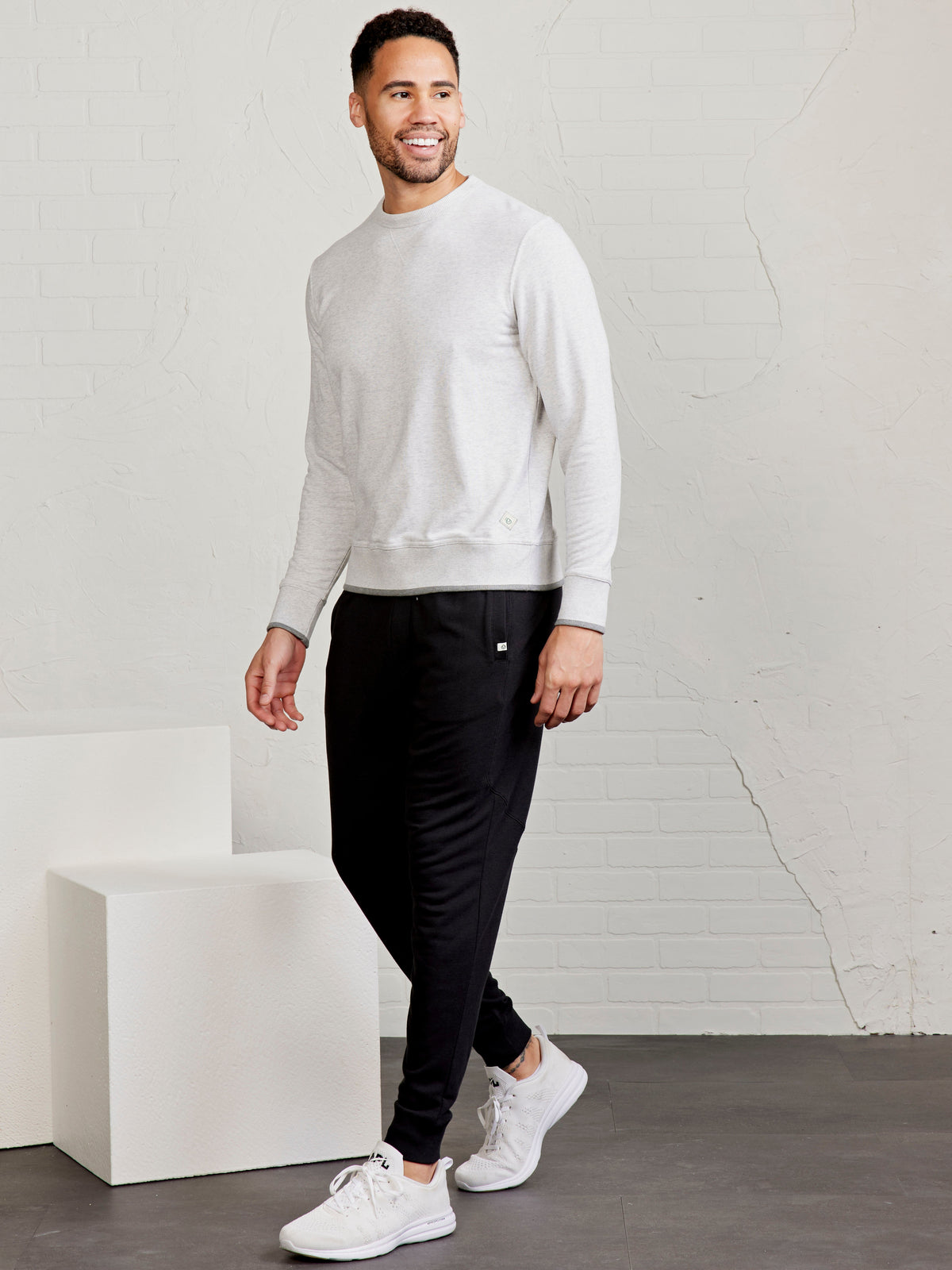tasc Performance Stadium French Terry Sweatshirt - Marble Heather