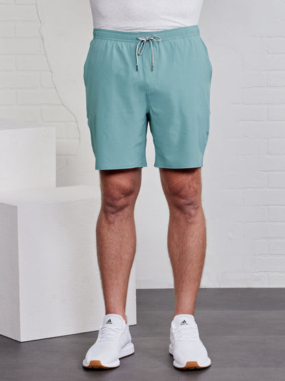 tasc Performance Vital 7in Unlined Short - Green Quartz