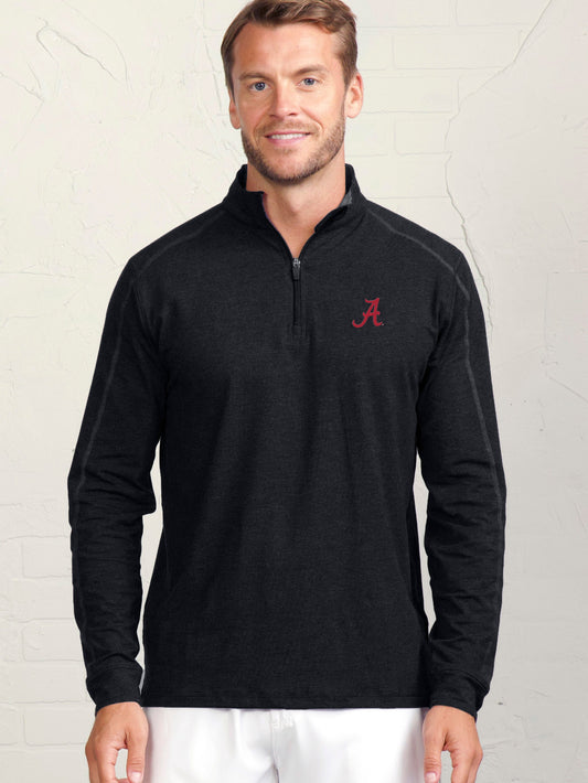 tasc Performance Carrollton Lightweight Quarter Zip - Black/Gunmetal