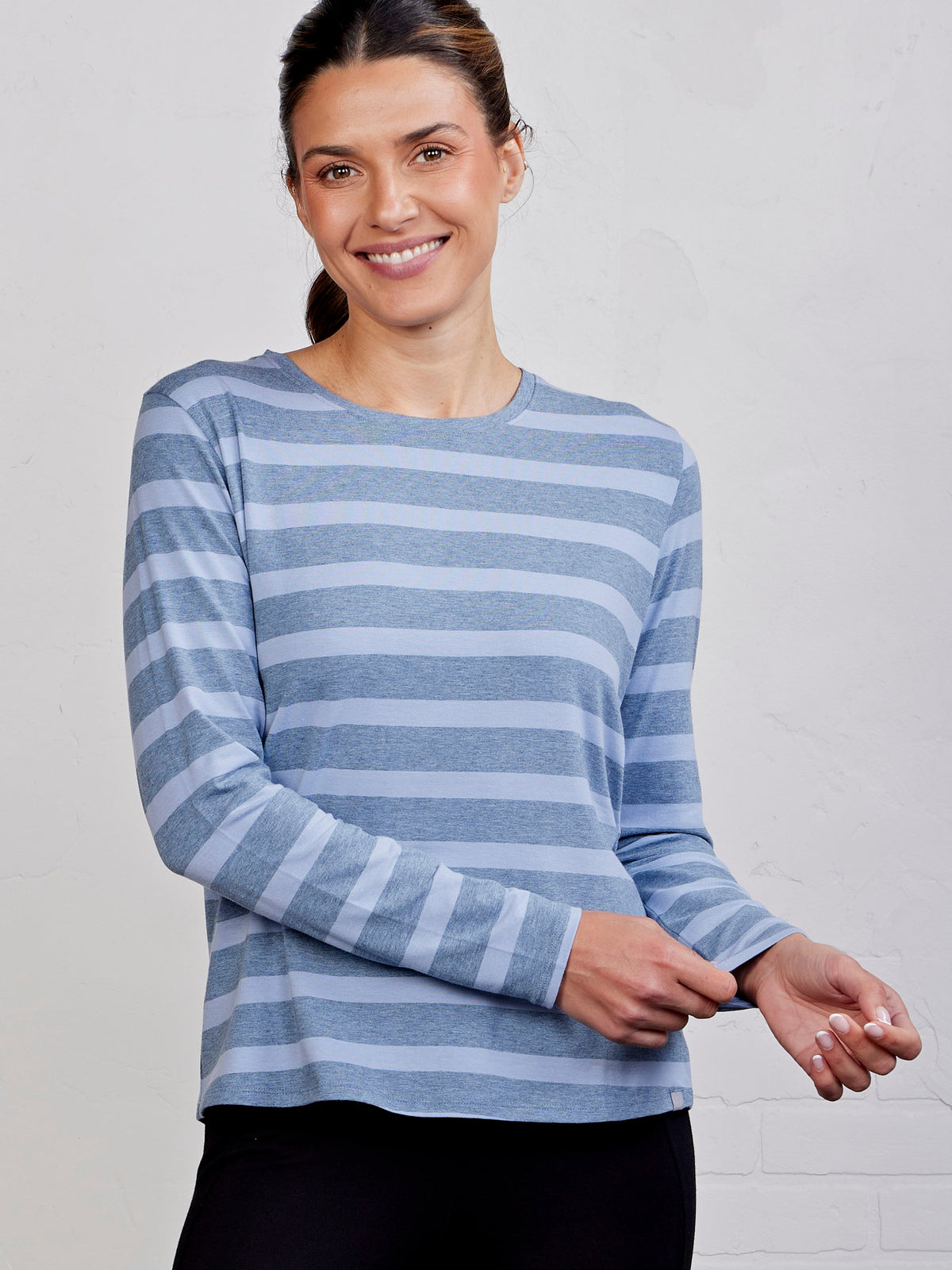 tasc Performance All Day Long Sleeve T-Shirt - Stripe