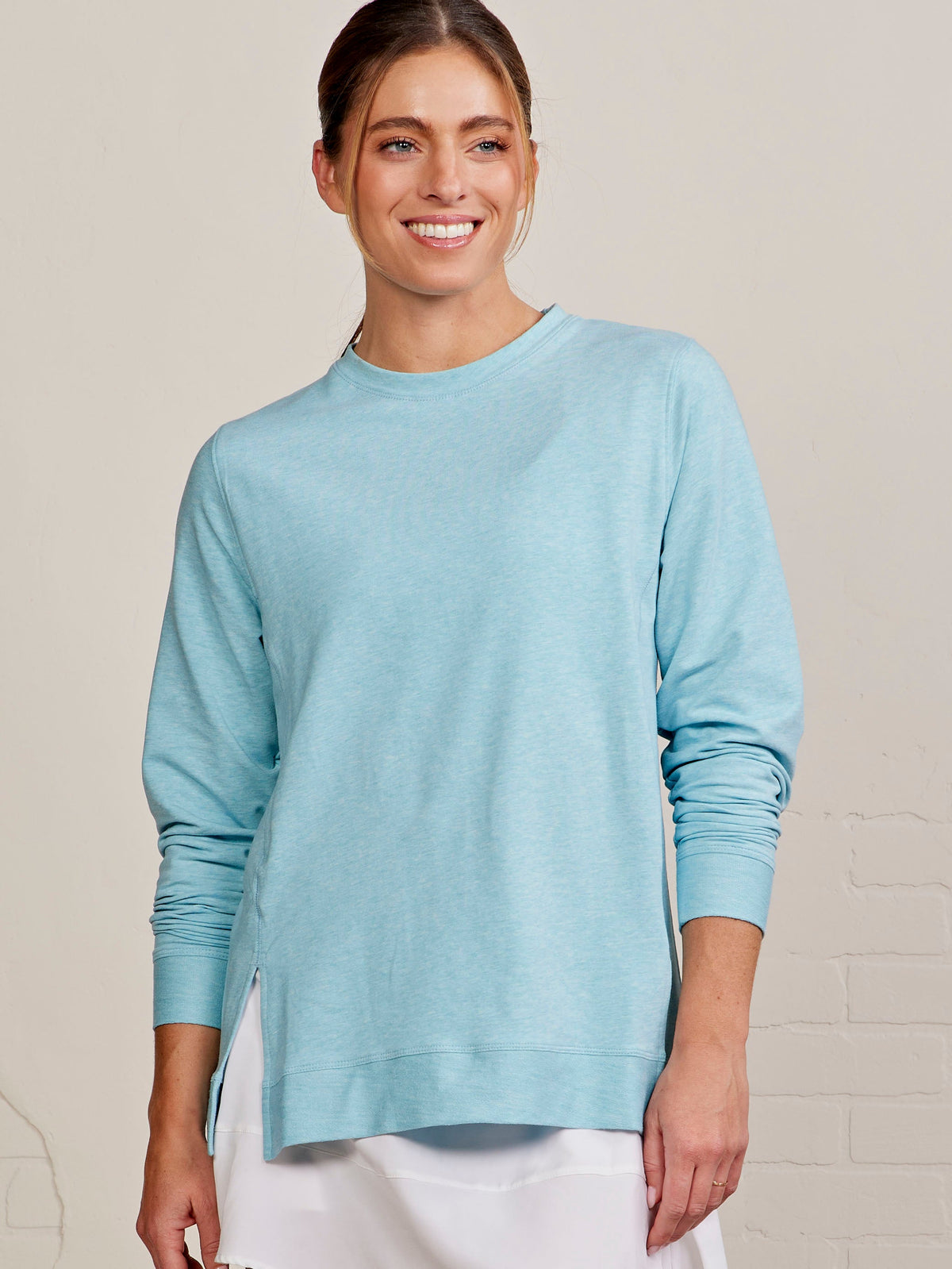tasc Performance Riverwalk French Terry Sweatshirt - Waterfall Heather