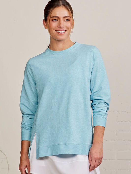 tasc Performance Riverwalk French Terry Sweatshirt - Waterfall Heather