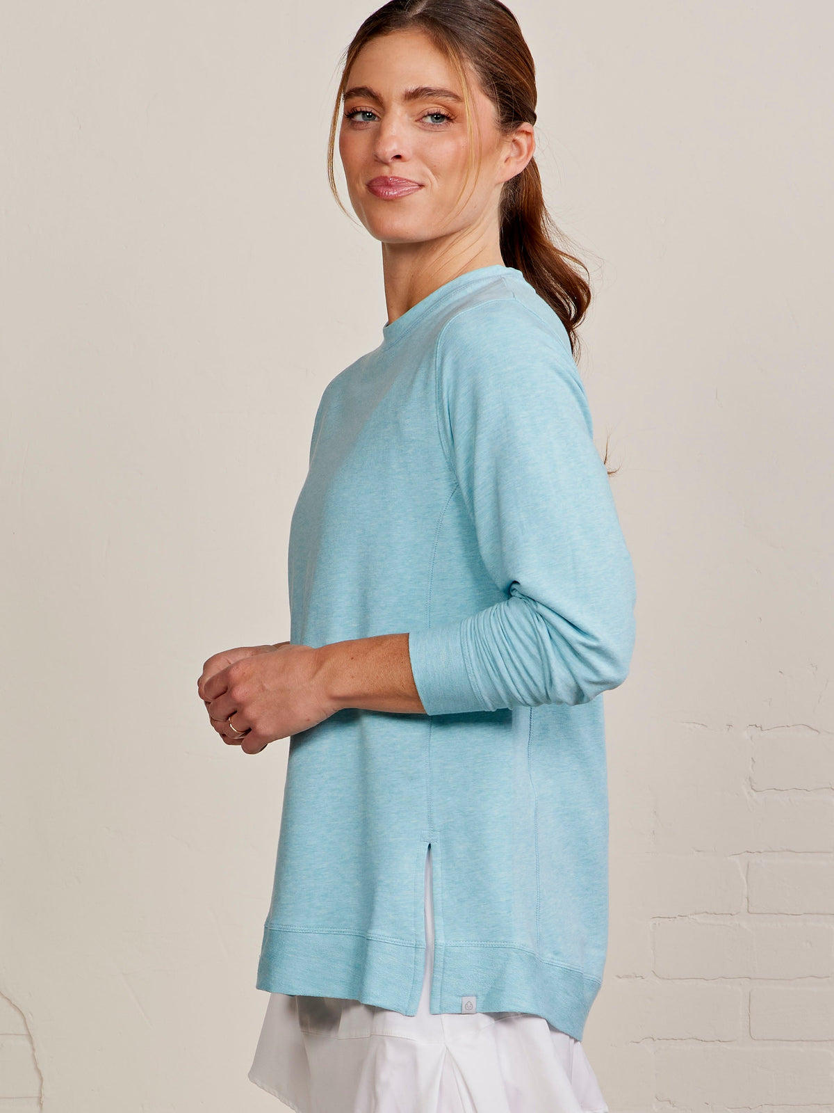 tasc Performance Riverwalk French Terry Sweatshirt - Waterfall Heather
