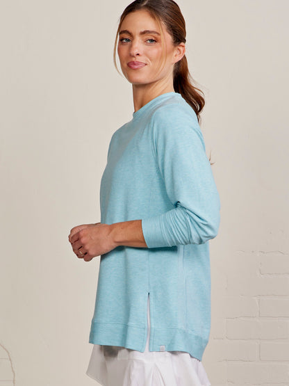 tasc Performance Riverwalk French Terry Sweatshirt - Waterfall Heather