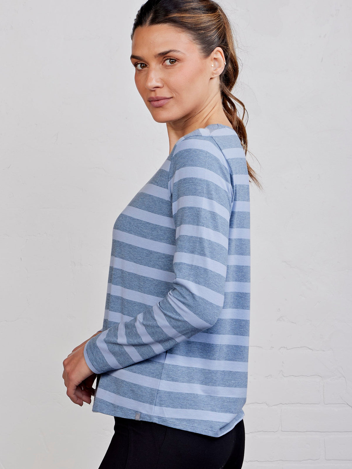 tasc Performance All Day Long Sleeve T-Shirt - Stripe