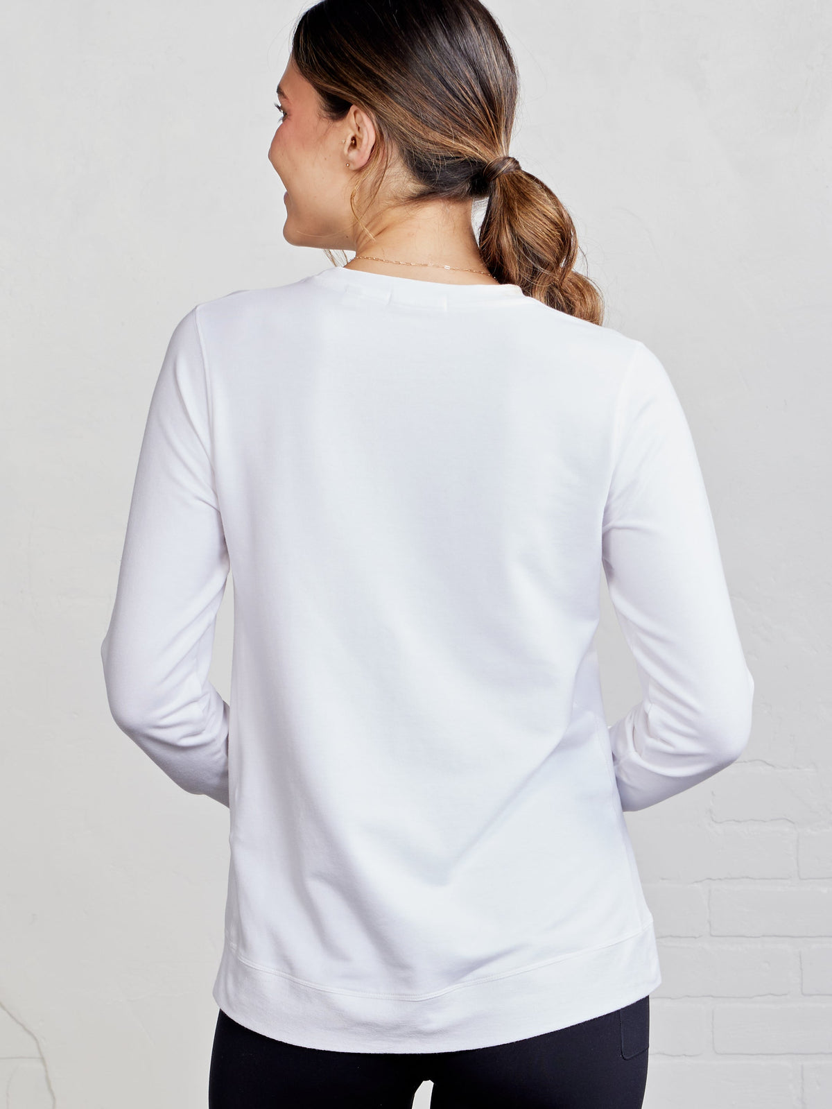 tasc Performance Riverwalk French Terry Sweatshirt - White