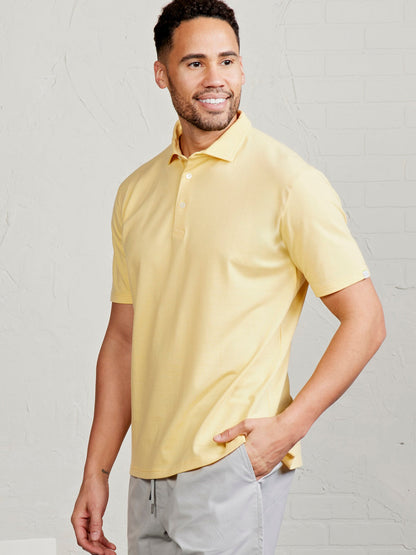 tasc Performance Sea Island Pique Polo - Sun