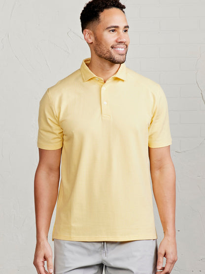tasc Performance Sea Island Pique Polo - Sun