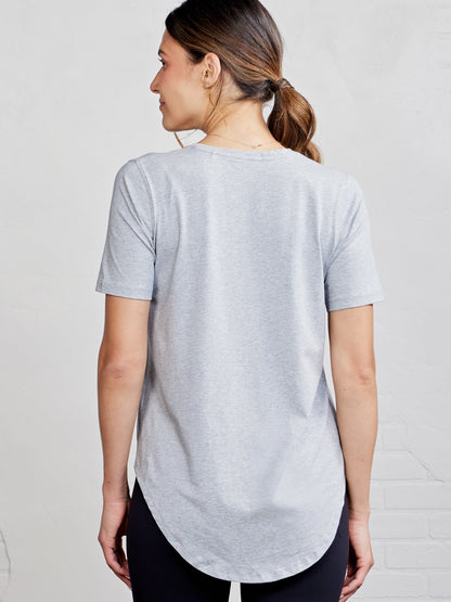 tasc Performance Longline T-Shirt - Perfect Gray Heather