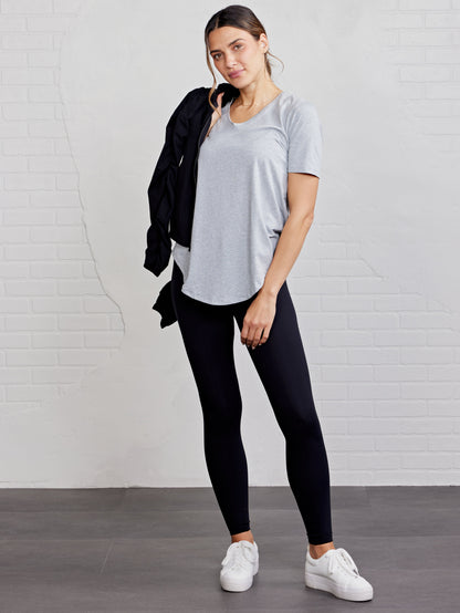 tasc Performance Longline T-Shirt - Perfect Gray Heather