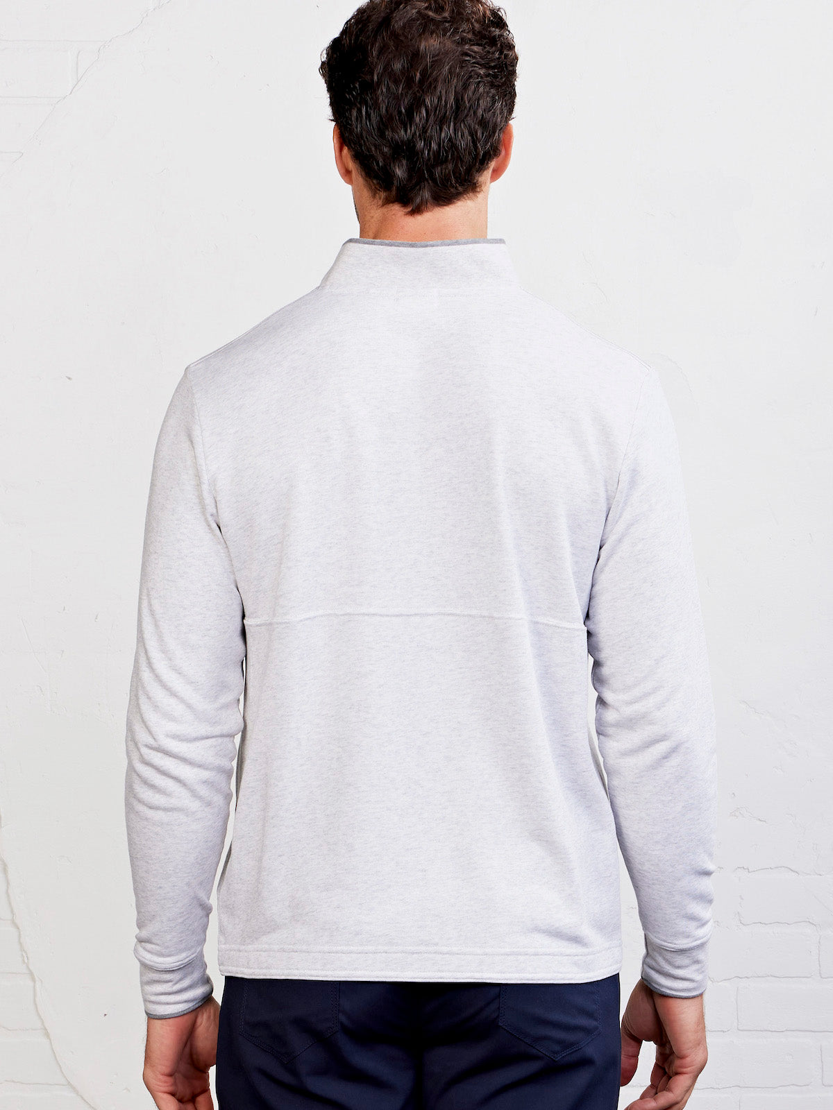 tasc Performance Stadium French Terry Quarter Zip - Marble Heather