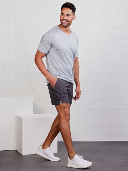 tasc Performance Carrollton V-Neck T-Shirt - Perfect Gray Heather