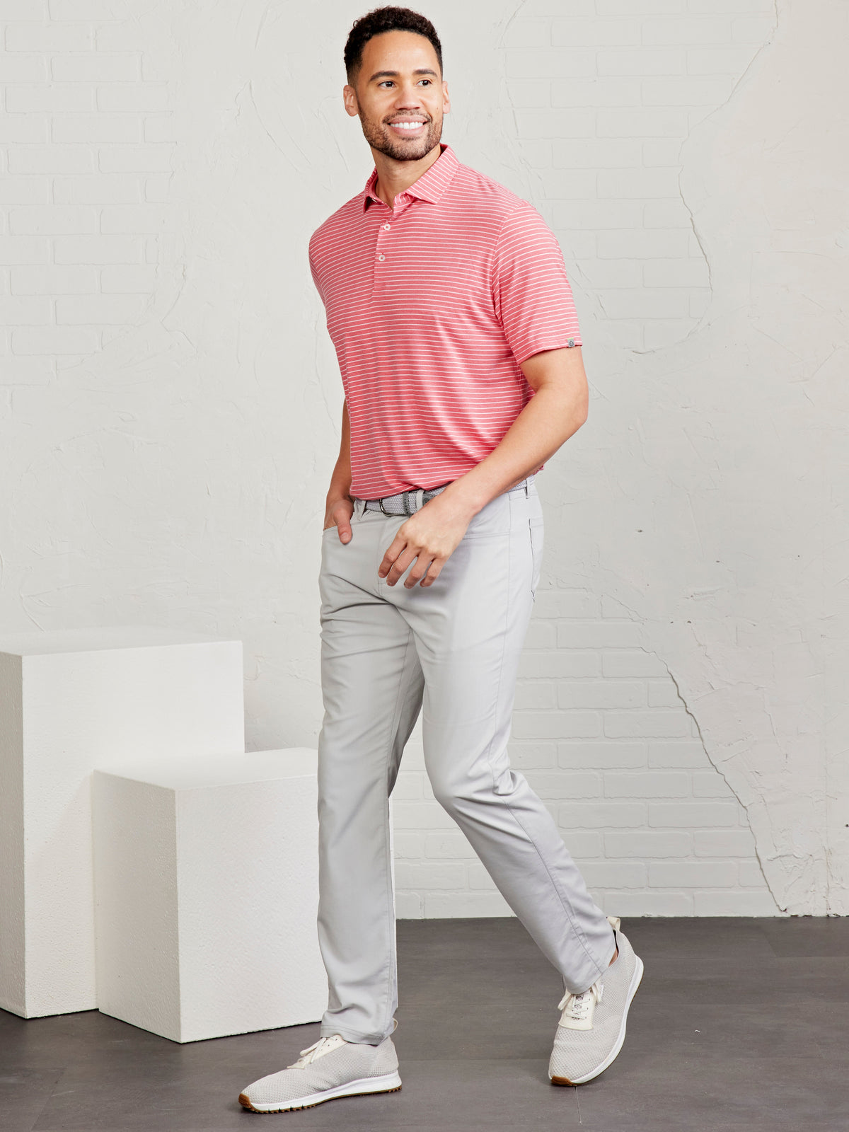 tasc Performance Cloud Polo - Brookline Stripe