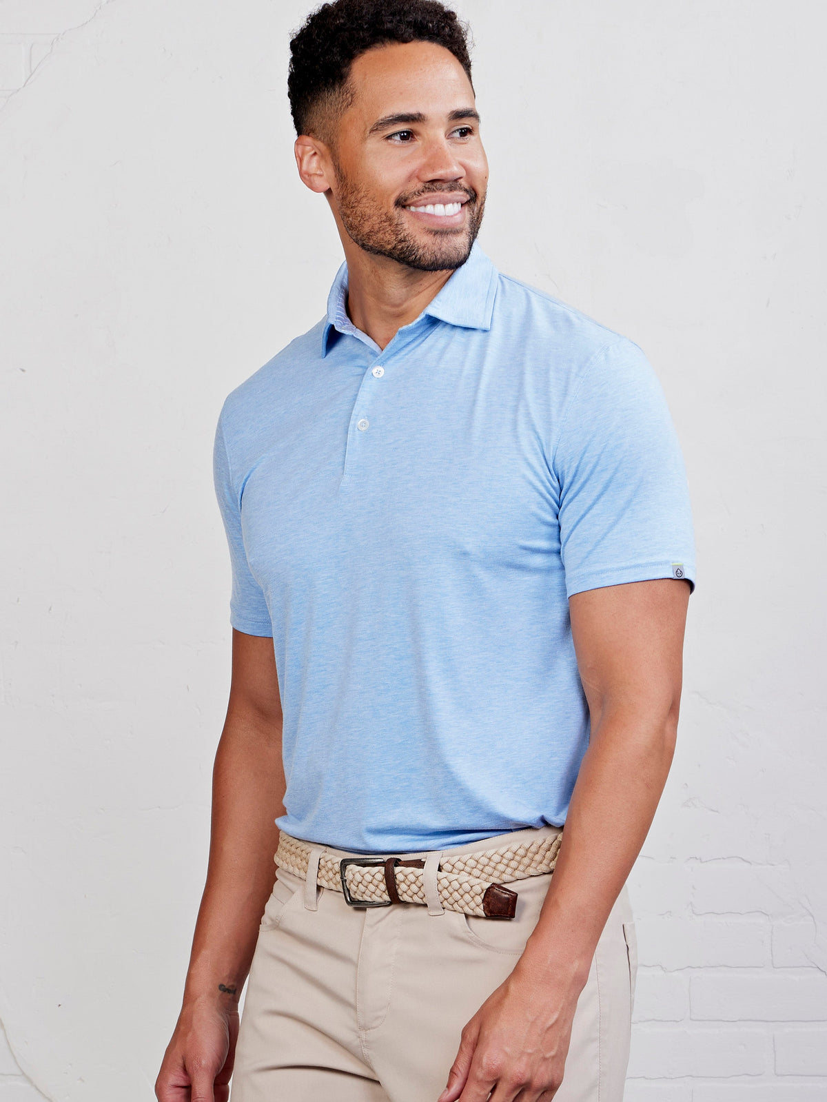 tasc Performance Cloud Polo - Polar Heather