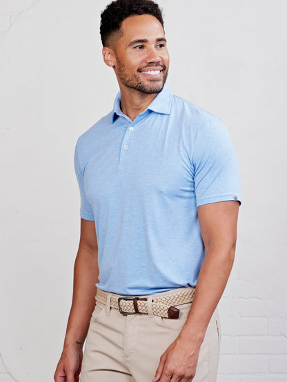 tasc Performance Cloud Polo - Polar Heather
