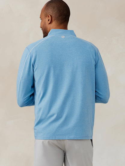 tasc Performance Carrollton Lightweight Quarter Zip - Skylight Heather
