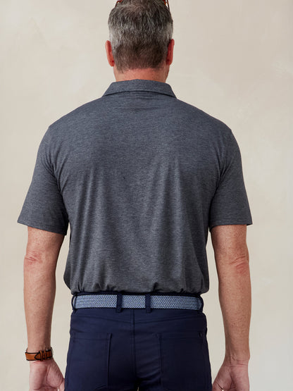 tasc Performance Cloud Polo - Black Heather