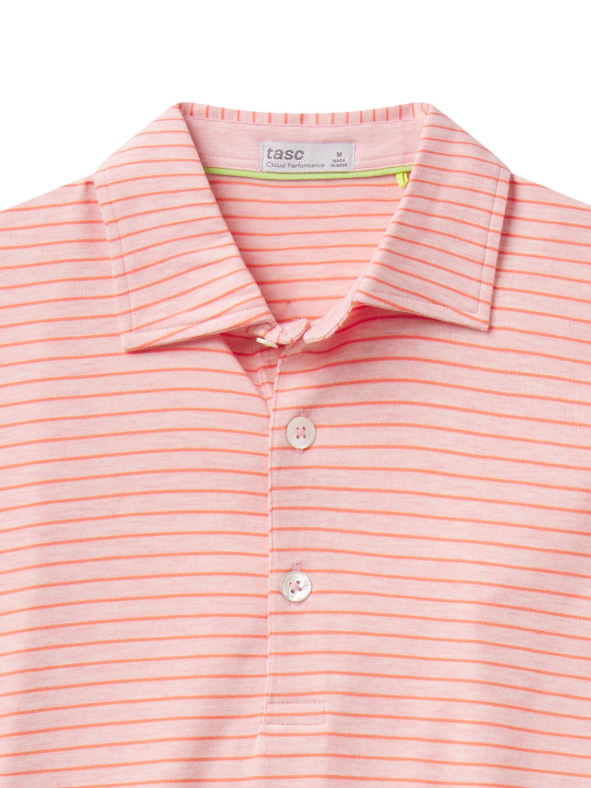 tasc Performance Cloud Polo - Pink Grapefruit Heather/Hibiscus
