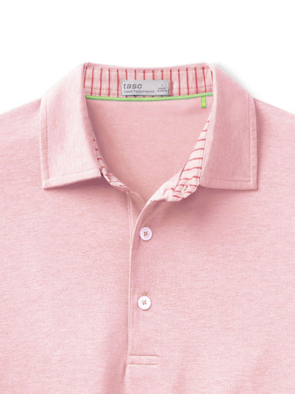 tasc Performance Cloud Polo - Pink Grapefruit Heather