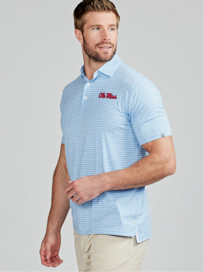 tasc Performance Cloud Polo - Brookline Stripe - Ole Miss