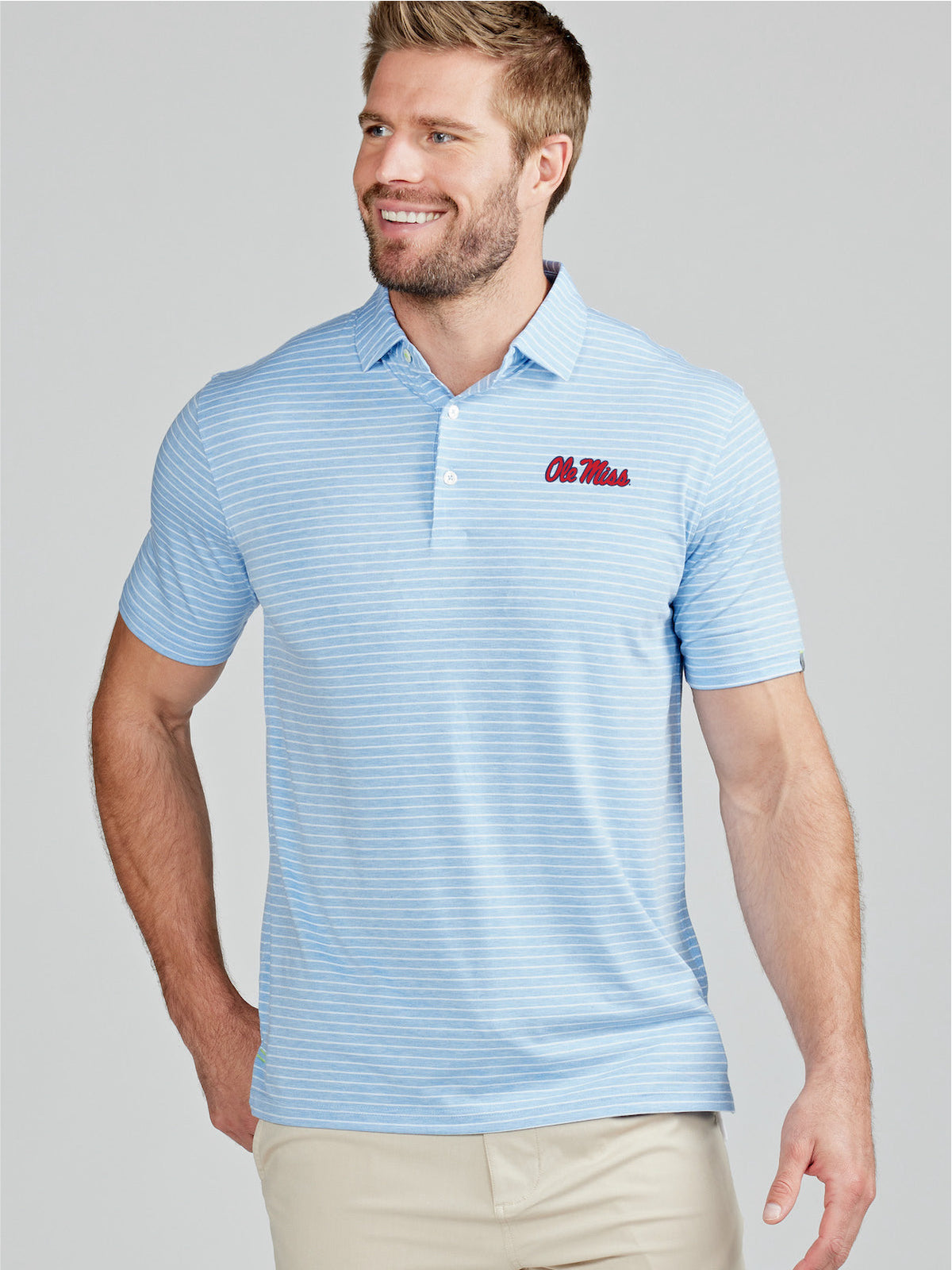 tasc Performance Cloud Polo - Brookline Stripe - Ole Miss