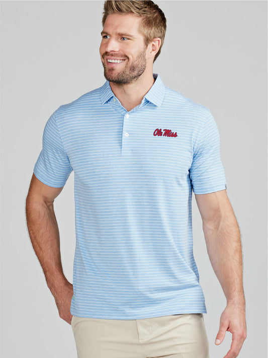 tasc Performance Cloud Polo - Brookline Stripe - Ole Miss
