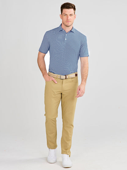 tasc Performance Cloud Polo Air Stripe - Classic Navy/White