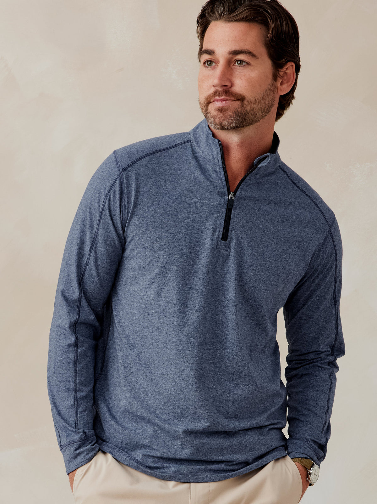tasc Performance Carrollton Lightweight Quarter Zip - Jaspe