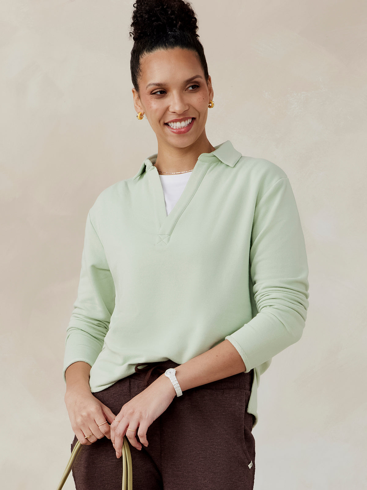 tasc Performance French Terry Polo Sweatshirt