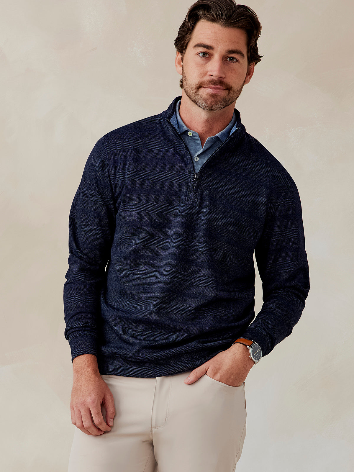 tasc Performance Crest Jacquard Quarter Zip