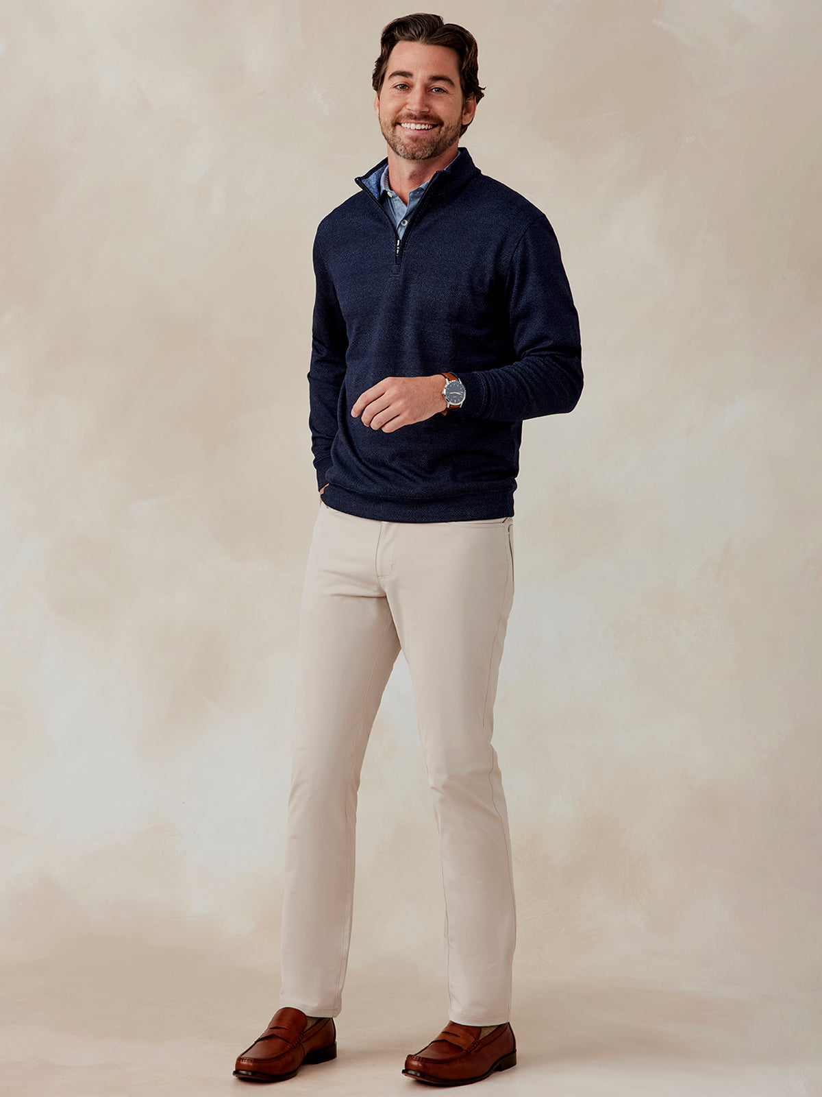tasc Performance Crest Jacquard Quarter Zip