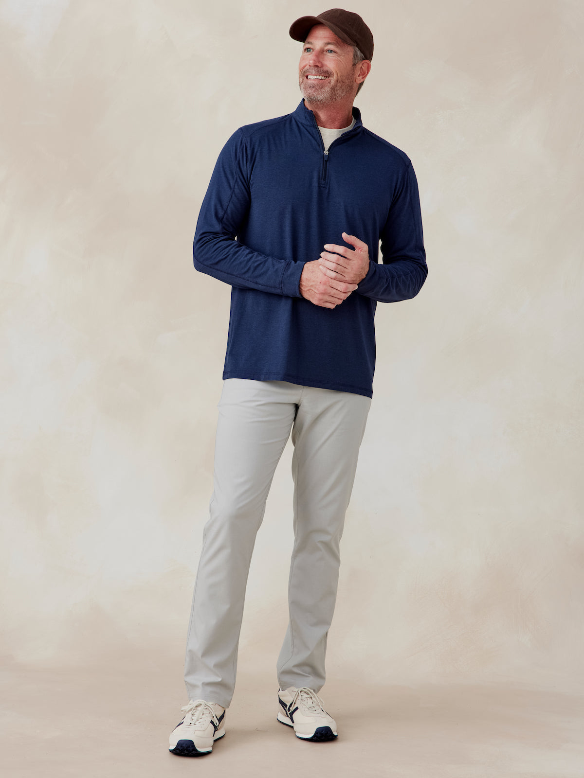 tasc Performance Carrollton Lightweight Quarter Zip - Classic Navy