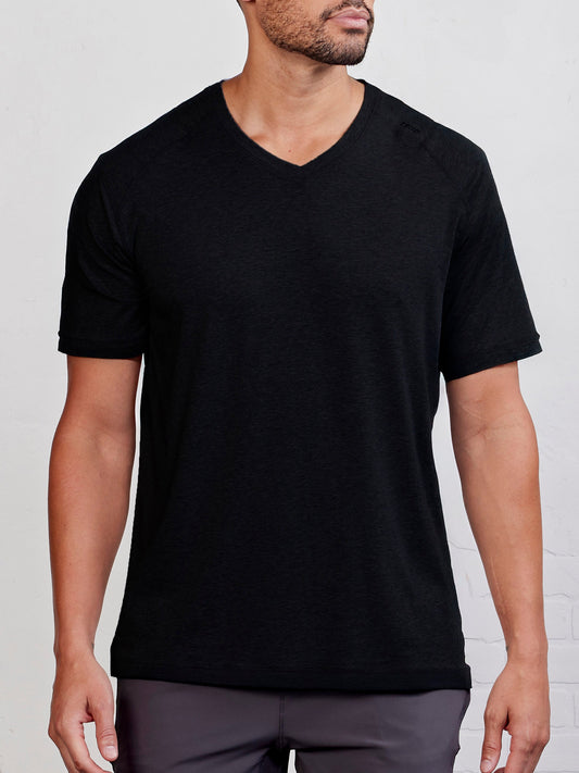 tasc Performance Carrollton V-Neck T-Shirt - Black
