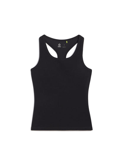 tasc Performance Sculptive Racer Back Tank with Built-in Bra - Black