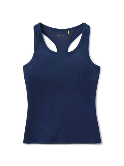 tasc Performance Sculptive Racer Back Tank with Built in Bra - Midnight