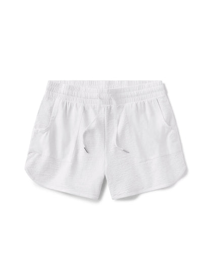 tasc Performance Villa Knit Seersucker Short - White