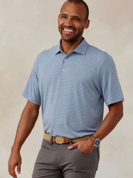 tasc Performance Cloud Polo - Brookline Stripe