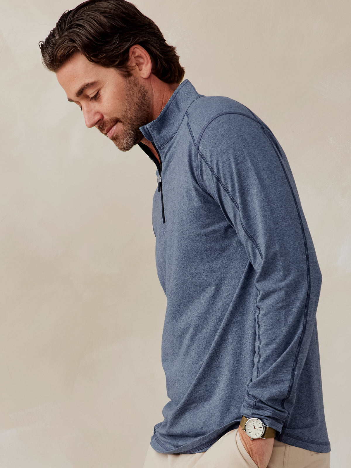 tasc Performance Carrollton Lightweight Quarter Zip - Jaspe
