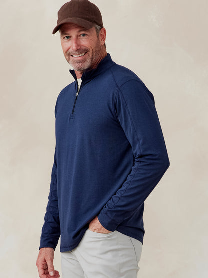 tasc Performance Carrollton Lightweight Quarter Zip - Classic Navy
