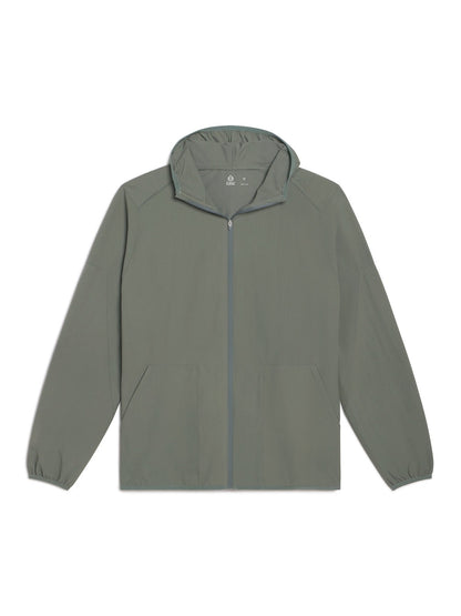 tasc Performance Swift Lightweight Hooded Windbreaker Jacket - Shale
