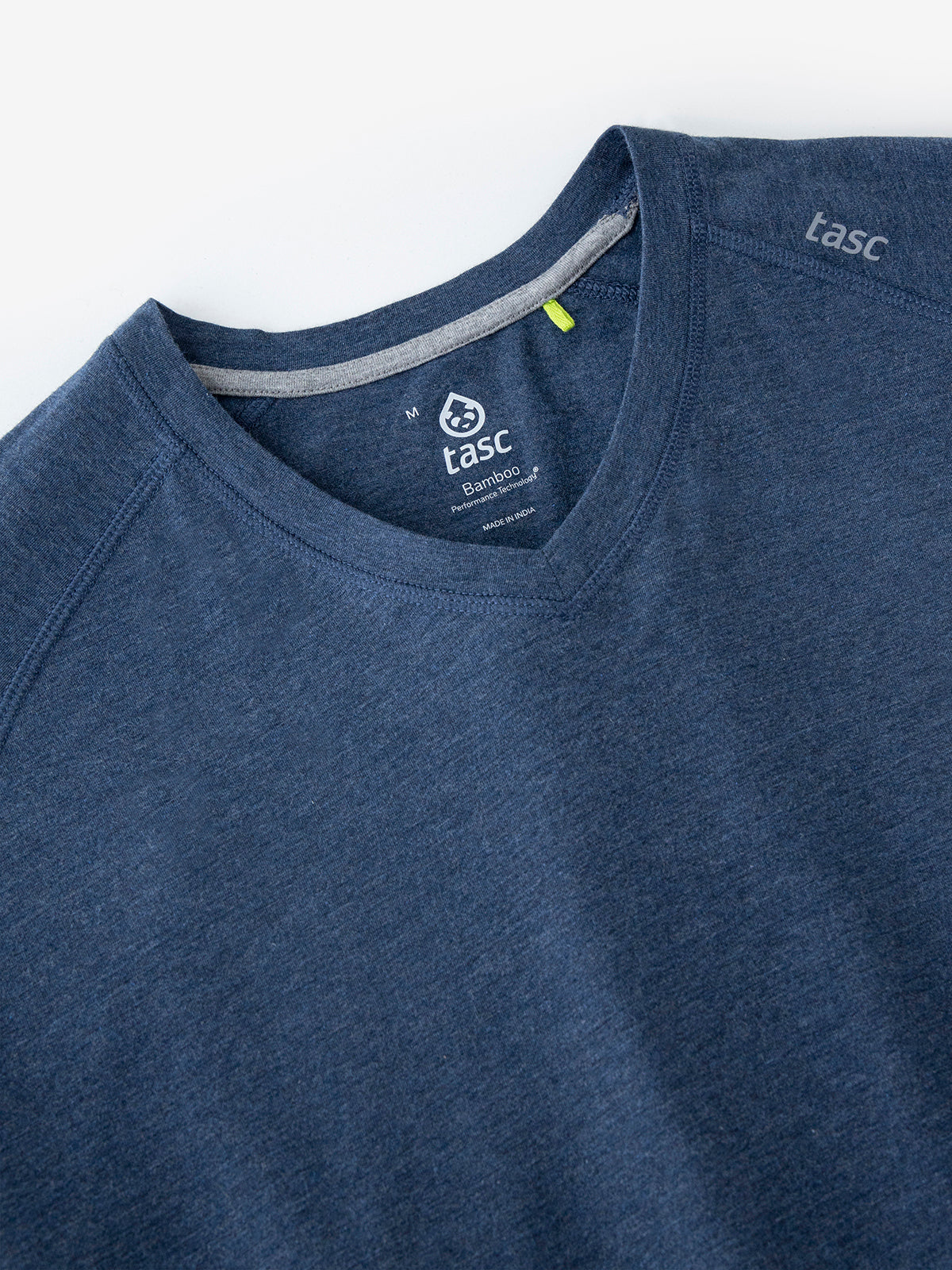 tasc Performance Carrollton Fitness V-Neck T-Shirt - Classic Navy Heather