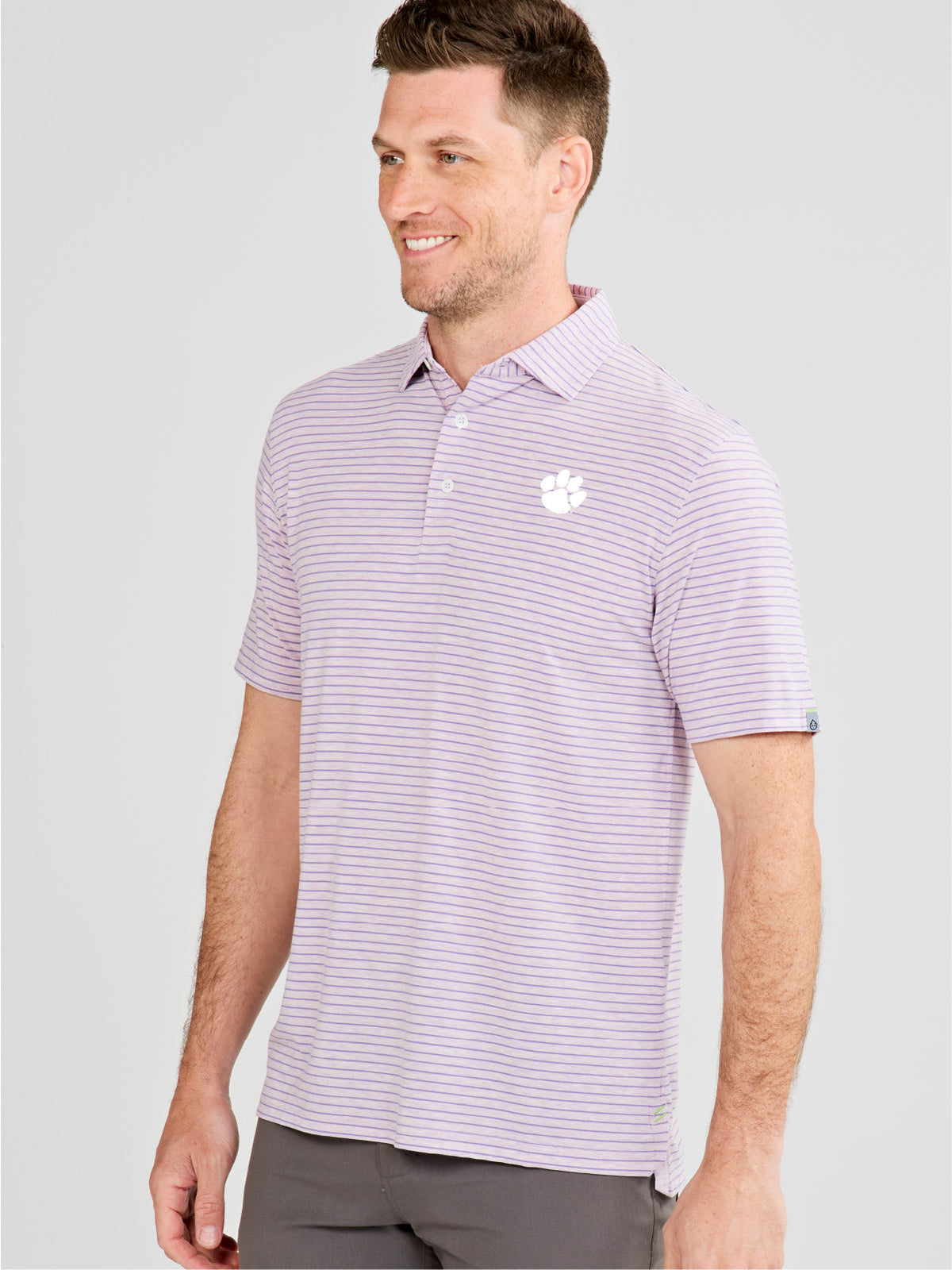 tasc Performance Cloud Polo - Brookline Stripe - Clemson