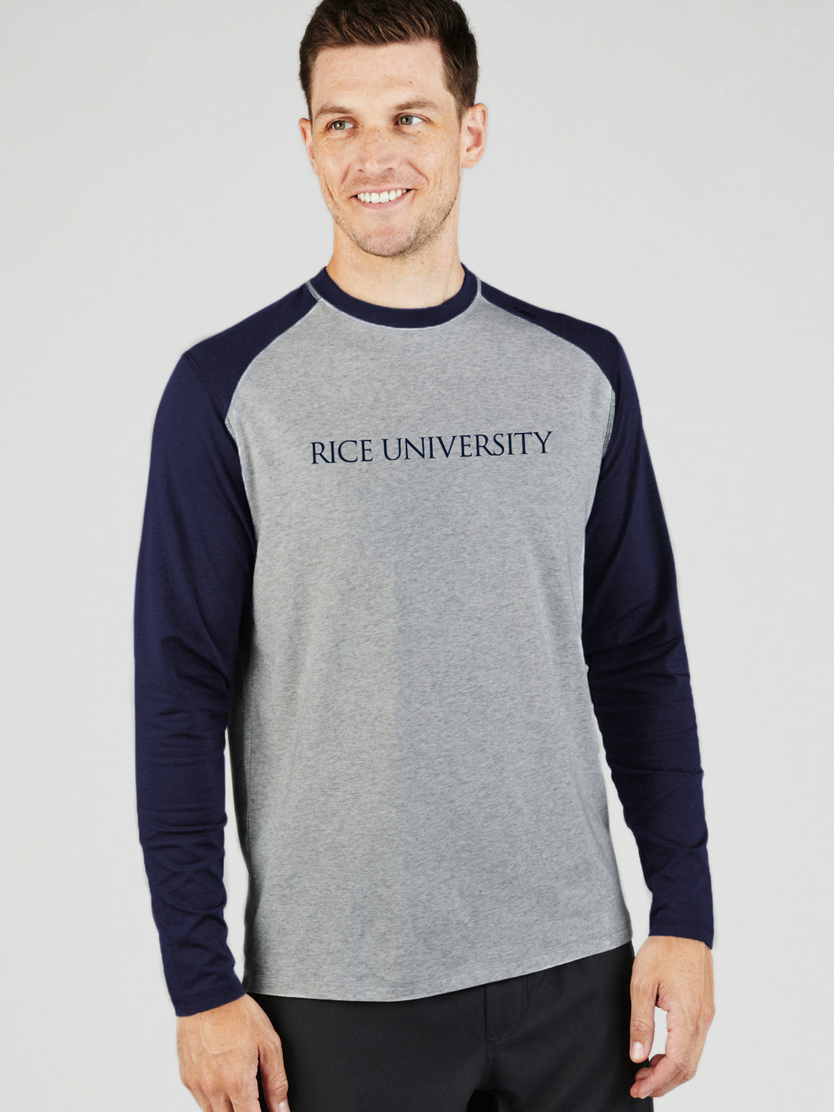 tasc Performance Carrollton Blocked Long Sleeve Fitness T-Shirt - Rice University